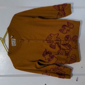 Anthropologie embroidered cardigan